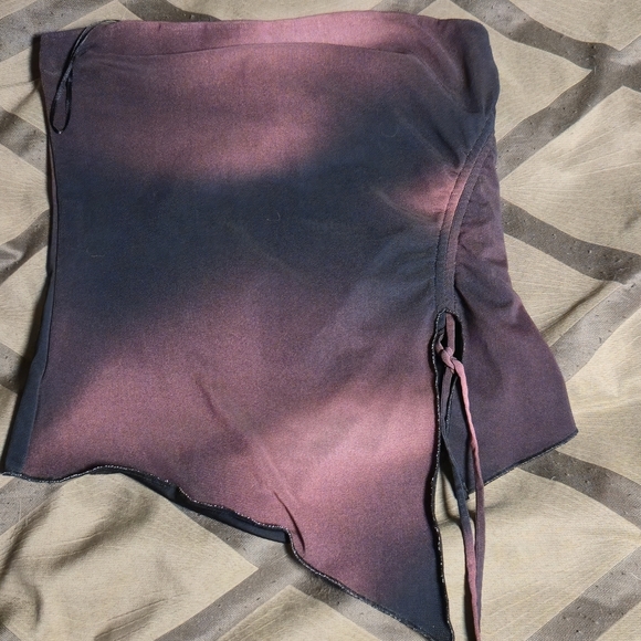 Tops - Pink and Black Asymmetrical Top